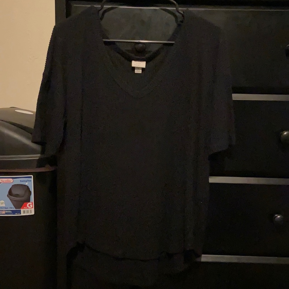 A New Day Black Loose Short Sleeve Shirt